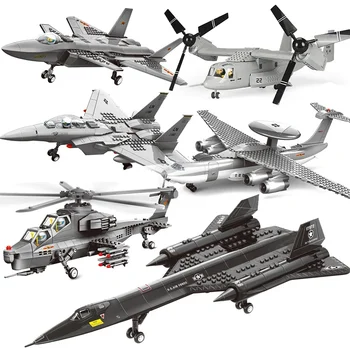 Колата военновъздушните сили на Военен самолет специални части, Хеликоптери армейски Изтребител военен самолет Реактивна модел градивните елементи на Строителни играчки
