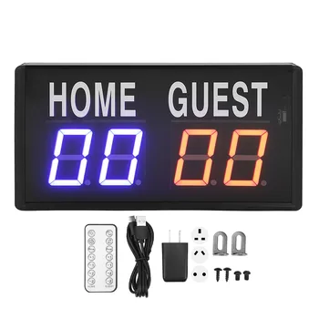 Електронно табло, дистанционно управление от алуминиева сплав Цифрова десктоп табло за баскетбол, волейбол 100-240 В