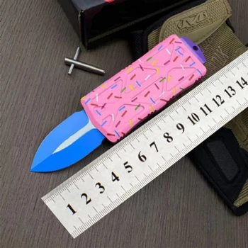 Серия UT Dessertr MICRO ULTRA OTF D2 Knife Нож Donut Pink EDC Mini Сгъваем нож за нощуване на открито Джобен нож