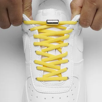 1 Чифт еластични връзки за обувки, полукръгли връзки, без обвързване за деца и възрастни маратонки, обувки с бързото метална ключалка, въже за обувки