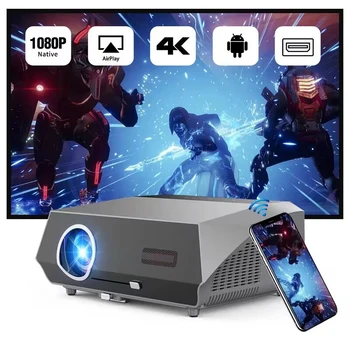 Проектор 4K Beam Full HD 1080p LED 2K 4K TV Video, Movie Домашно Кино Андроид Wifi 1480ansi Проектори С Автоматично Фокусиране Keystone