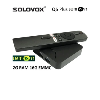 SOLOVOX Q5 Plus LemonTV 2G 16G, Android 11 STB S905W2 QC 5G WiFi StalkerID Стрийминг приемник YouTube 4K Q5Plus TV Box