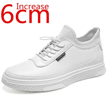 Невидима Мъжки обувки спортни ежедневни обувки с вътрешен подем, маратонки с възхода на 6 см, Ежедневни модерни обувки за мъже, тенденцията за растеж