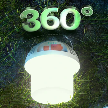 Нова туристическа гъби лампа с три регулировками на яркостта за аварийно зареждане, осветление риболов, нощен път с кола, барбекю, слънчева енергия на открито