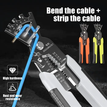 Многофункционални специални клещи за източване на кабели за електрозахранване, режещи зачистку кабели, прижимающие кожата с Ножици за навиване на кабели