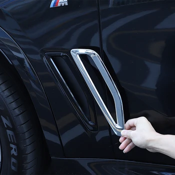 Тампон Страничната Вентилационна Капак За BMW X5 G05 2019-2022 Странично отдушник на Колата на Въздушния Поток Крило Впускная Стикер Акульи Хрилете ABS външни Аксесоари