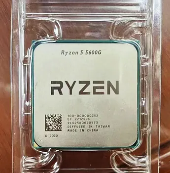 R5 5600G AMD Ryzen 5 5600G 3,9 Ghz Шестиядерный Двенадцатипоточный процесор 65 W CPU Процесор L3 = 16M 100-000000252 Гнездо AM4 чисто НОВ, БЕЗ охладител