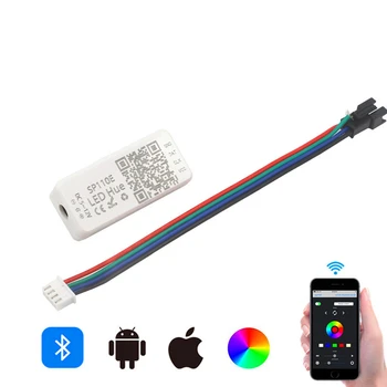 SP110E Bluetooth Пиксельный Контролер за SM16703 TM1804 UCS1903 WS2811 WS2812B SK6812 WS2801 WS2813 RGB RGBW Пълноцветен Led Лента
