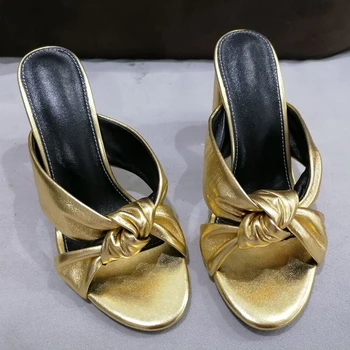 дизайнерски луксозни сандали на висок ток, лятна обувки, дамски пързалки, дамски чехли на токчета, модна луксозна марка обувки 2022
