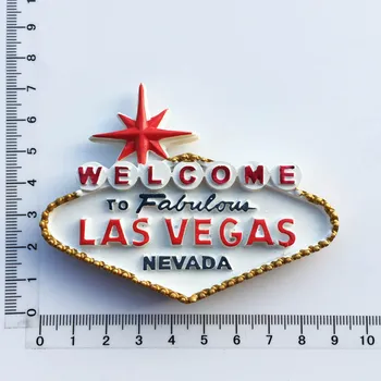Американският Лас Вегас, атракция в Лас Вегас, посрещат с картичка, Триизмерен туризъм, Запомнящи се теми, Магнитен магнит за хладилник