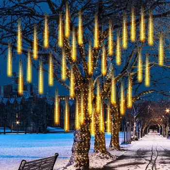 30/50 см LED Метеоритен дъжд, градинска венец, Венец, за външно осветление, водоустойчиви за коледна украса Навидад Коледа