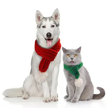 Костюм на котка Kawai за Коледно парти Cosplay кучета Вязаный Коледен шал за домашни любимци, Аксесоари за котки Подпори за фотосесия Украса
