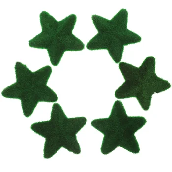 6шт Работи от мъх Бонсай Градина Топиарий във формата на звезда Сватбена украса от мъх Бонзай за парти