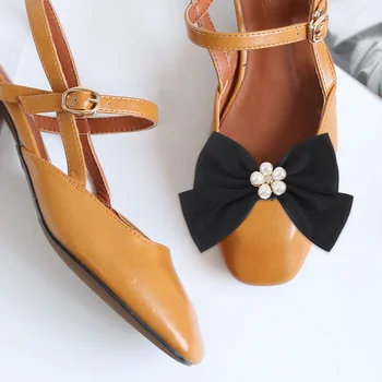 2 чифта пряжек за обувки, сватбени украси за обувки, елегантни скоби за обувки с лък, украси за обувки