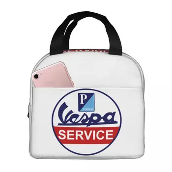 Пакети за обяд с логото на Vespa, изолирани затегнати чанти за пикник, термоохладитель, обяд-бокс, чанта за обяд за жени, работа, деца, училище