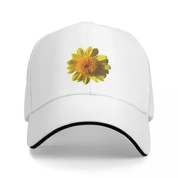 Жълто цвете - фото-реалистични бейзболна шапка с много цветя, кожа шапка, бейзболни мъжки шапки, дамски мъжка шапка, дамски