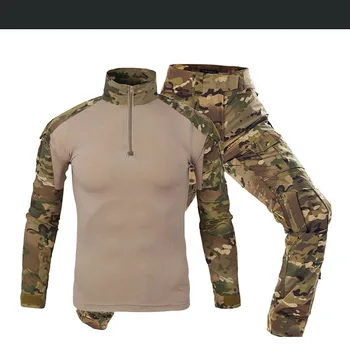 Мультикамерный камуфлаж Softair, униформи, САЩ, бойна мъжки дрехи, тактически плиссированный костюм Soldier G2 Frog Army, комплект