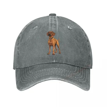 Дънкови шапка Rhodesian Ridgeback, мъжки, дамски, унисекс, мека Регулируема бейзболна шапка, за баща, подарък за фен на кучета
