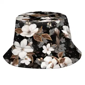 Цветя Сгъваема панама-кофа шапка, Безшевни цветя модел на Череша цвете на Цвете пролет Прекрасната природа и Красотата на растенията