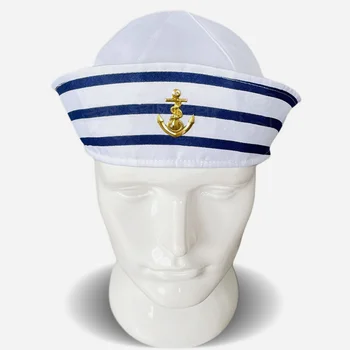 Матросская шапка, костюм за безопасно капитан, защитно украса на спирала, полиестер (полиэфирное влакна) Сценичното представяне