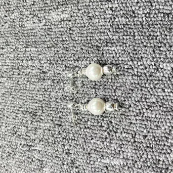 2022 Нов UNOde50 Модни обеци с бели перли от сребро проба 925 с покритие покритие, Елегантни бижута подарък