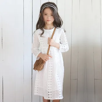 Есенното облекло за момичета 2023 г., цельнокроеное рокля за деца от 3 до 15 години, големи момичета