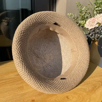 Скъпа сгъваема вязаная лятна солнцезащитная шапка с защита от uv, лятна солнцезащитная шапка с плосък покрив за възрастни