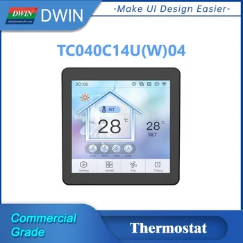 DWIN 4-инчов сензорен регулатор на температурата Термостат 480 * 480 IPS LCD Стенни панела с Капацитивен сензорен екран сензор за приближаване