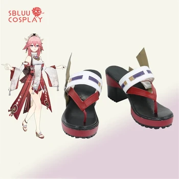 Обувки за cosplay Genshin Impact Yae Miko Аксесоари за костюми за cosplay на Хелоуин и Карнавал