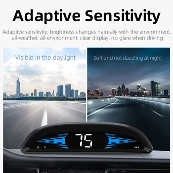 G2 GPS HUD Heads Up Дисплей Автомобилен Скоростомер Интелигентен дигитален брояч напомняния за тревожност Аксесоари за автомобилна електроника за всички автомобили