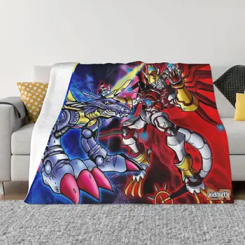 Сладки одеала с анимационни герои Digimon, Фланелевый текстилен интериор, аниме, дышащее леко тънката покривка за дивана, покривки за спални