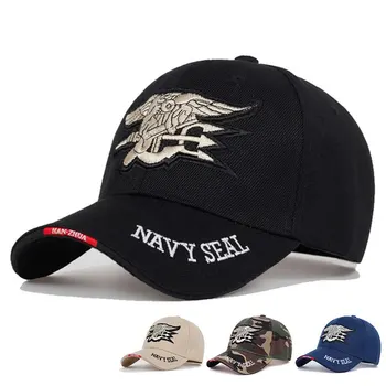 Бейзболни шапки с бродерия Seal Assault Team Унисекс, пролетни и есенни улични регулируеми ежедневни шапки, шапка солнцезащитная
