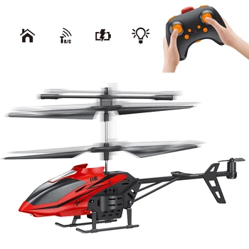 2,5-Канален Безпилотен Хеликоптер Играчки с Led Подсветка на Дистанционното Управление със Самолет Гъвкав Дизайн на Вентилатора на 10 минути от Работното Време, за Деца, за Възрастни