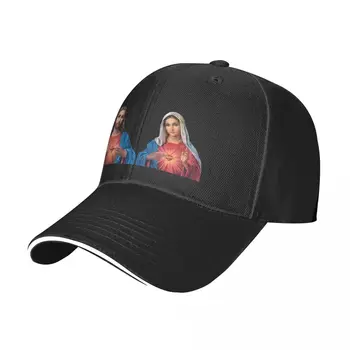 Свещени и непорочные на Сърцето (Исус и Мария), бейзболна шапка на прозрачен фон, мъжки Директна доставка, мъжки шапки, дамски