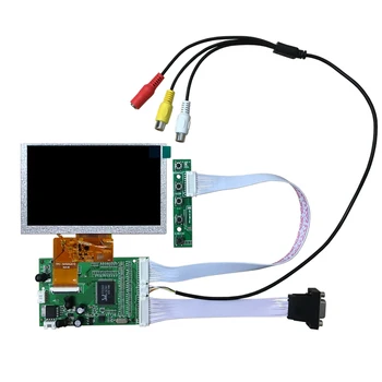 Безплатна доставка с 5-инчов екран на дисплея на компютъра 800 *480, интерфейс CVBS/VGA, дисплей с порт захранване 12VDC5521, LCD екран