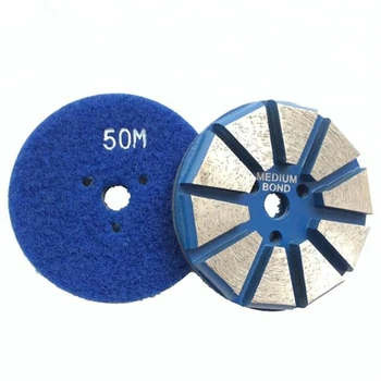 3-инчов диамантен диск за шлайфане с 8-10 Сегменти за полиране терраццо и бетон - комплект от 9 теми