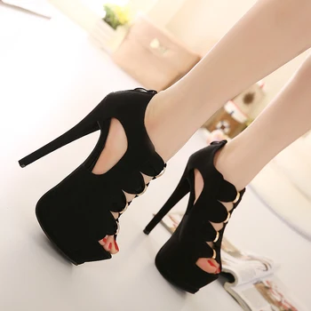 Нови дамски летни сандали на платформа с каишка на щиколотке, Модерни дамски сандали с отворени пръсти на тънък висок ток, вечерни Сватбени пикантен дамски обувки