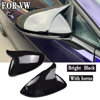 Черна капачка на страничните огледала за обратно виждане за VW Golf 7.5 MK7 7 GTD R GTI Cap