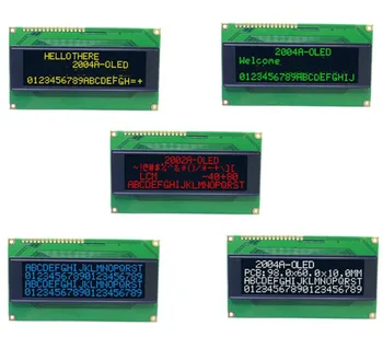 16PIN SPI 2004A-OLED LCD Символен екран WS0010 Контролер 5V 3.3 V Паралелен интерфейс Бяла/Жълта /Зелена /Синя Подсветка