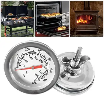1 ~ 5ШТ Термометър за печене на скара от неръждаема стомана, датчик за температура на пушача на дървени въглища за барбекю, разменени термометър за яма за печене, месото за барбекю