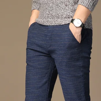 Марка MRMT 2023, мъжки пролет-лято ежедневни панталони, мъжки прави панталони в ивица от микроэластика