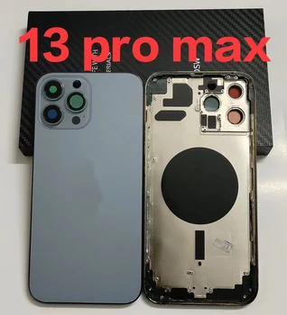 Нов оригинален корпус за Iphone 13 Pro Max, капак на отделението за батерията, а на задната рама на шасито Middl с задно стъкло