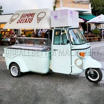 Висококачествена Трехколесная Количка за хранене Tuk Tuk 3 колела Класическа Количка за сладолед и хот-дог Piaggio Ape Food Truck