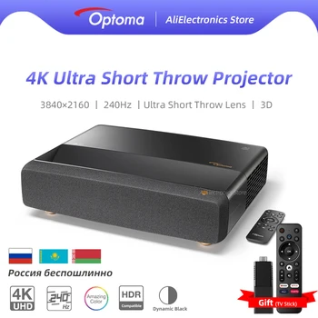 Optoma 4K Ультракороткофокусный Проектор 3840x2160 UST 4LED 3D видео проектор 240 Hz С HDR За Домашно Кино A1 Pro