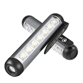 Супер ярки led фенерче USB Акумулаторна батерия Водоустойчив COB Фенерче Zoom Туризъм Преносима лампа с магнит хвостовым