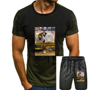 Мъжки t-shirt Gintama Itadakimaaasu, Уникални тениски katsura Elizabeth Gintoki, Тениски С кръгло деколте, Мъжки Памучни ризи, Outdoor облекло