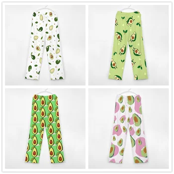 Сладки пижамные панталони с шарени авокадо Мъжки Дамски панталони за почивка на Супер Меки пижамные панталони за сън унисекс с джобове за съвсем малък