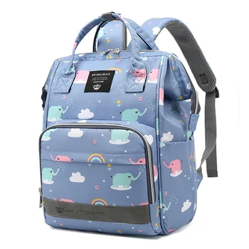 Чанта за мама и бебе-голям капацитет, мултифункционална чанта за пелени, модерен раница за пътуване