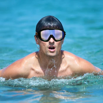 Очила за плуване в голяма рамка със защита от замъгляване, регулируем обтегач, херметически затворени очила за плуване, соединяющаяся gag за уши, защита от замъгляване и за професионални спортове