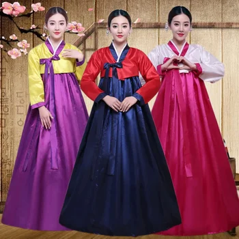 Традиционната Корейска дреха, женствена рокля Ханбок, Старият Дворец халат за баня с V-образно деколте, национално кимоно в стил Асьен, Юката